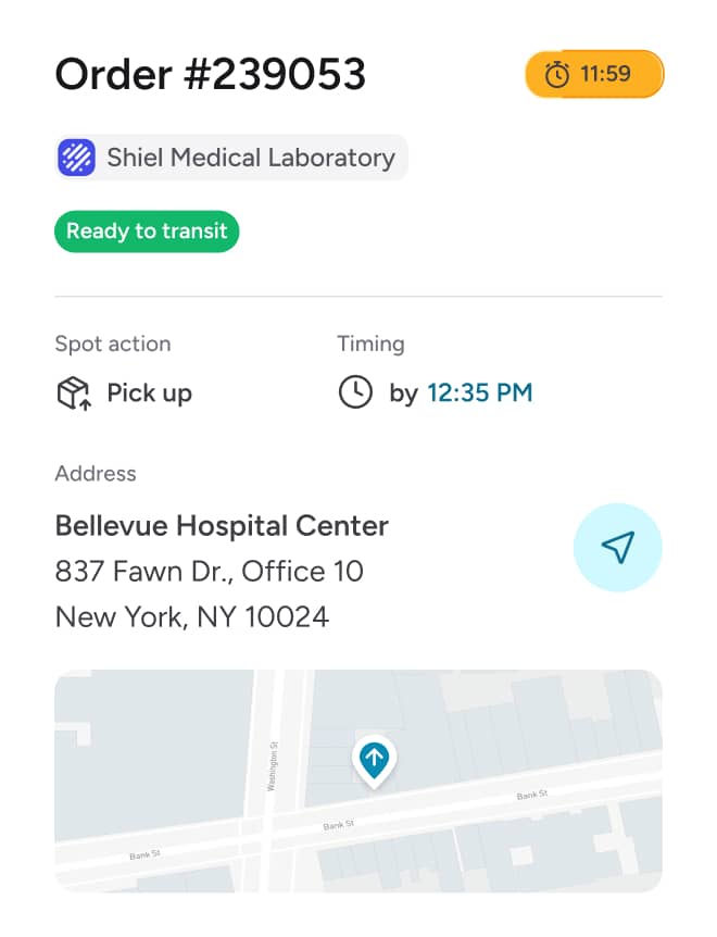 medical curier order