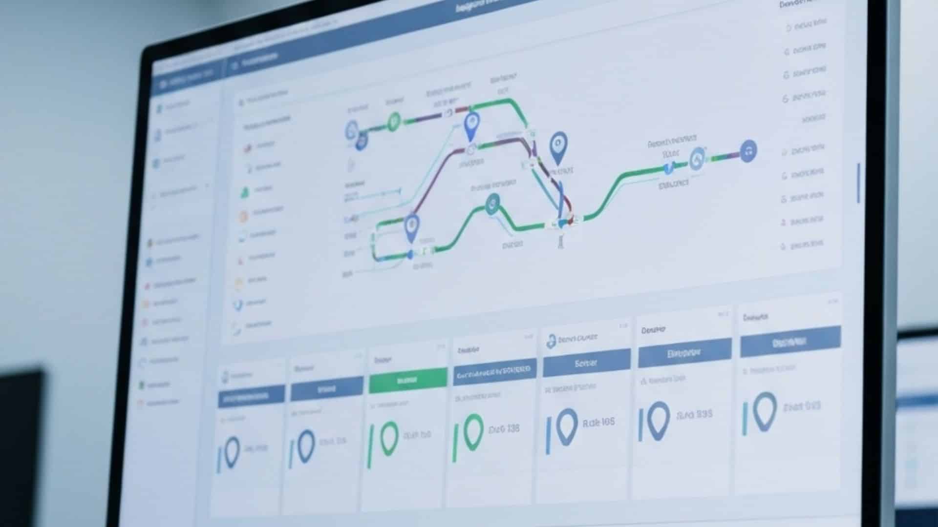 AI-powered dispatch technology dashboard for medical courier route optimization