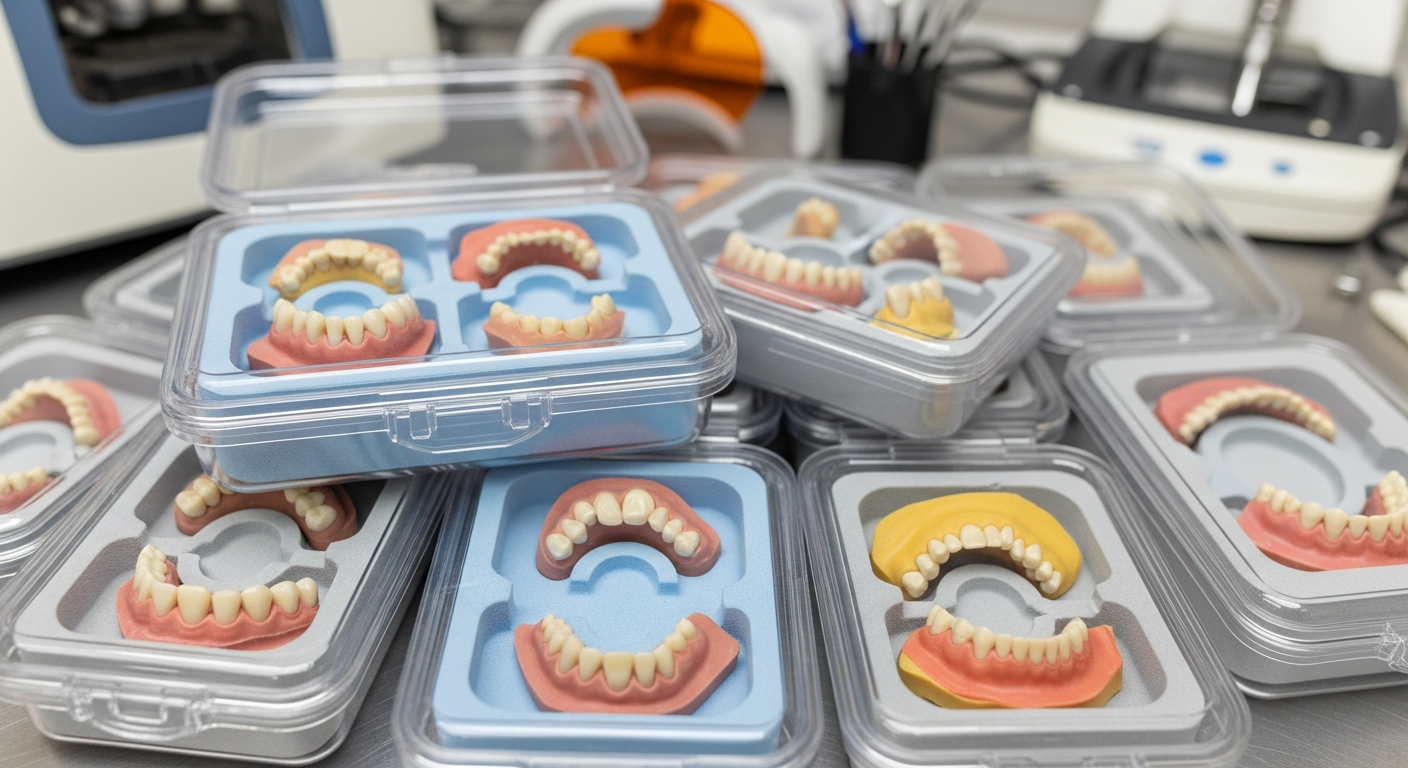 Dental laboratory courier services specialized transport packaging